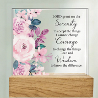 Serenity Prayer Glass Plaque