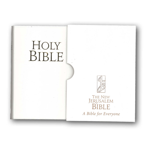 NJB White Leather Presentation Bible